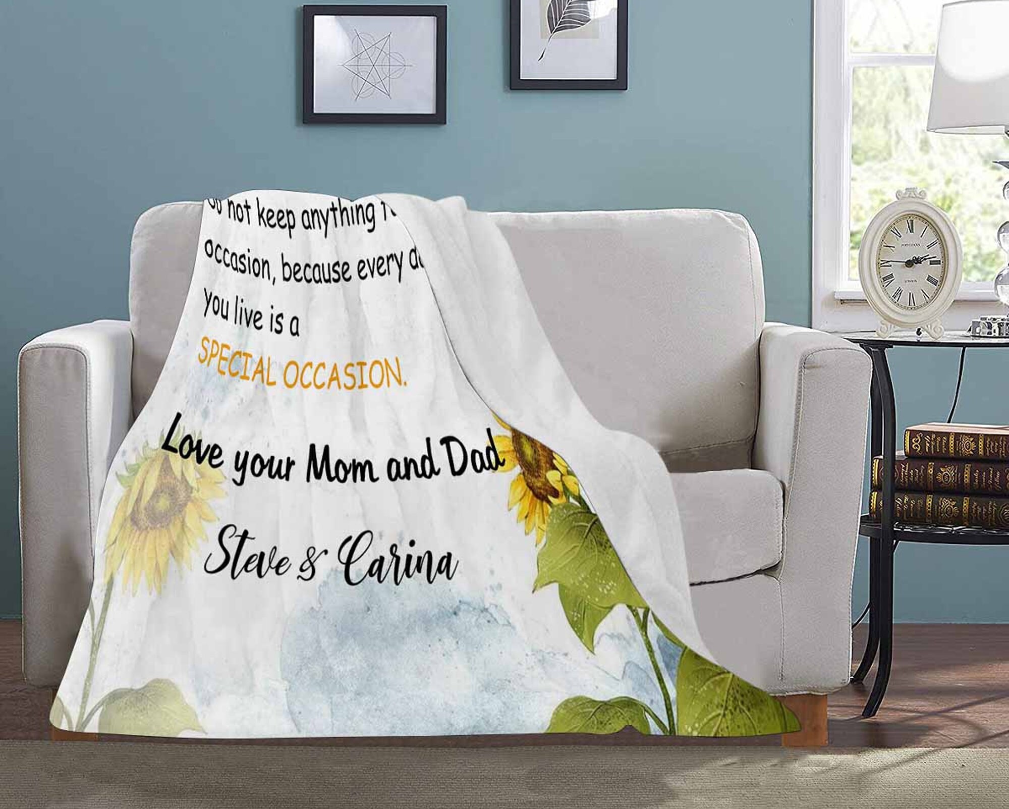 Custom Text Name Fleece Blanket Funny Personalized Blanket Etsy