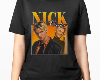 Nick Carter T-shirt, Nick Carter Homage T-Shirt, 100% Cotton T-shirt, Nick Carter Shirt Size S-5XL H580