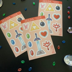 Zelda Sticker Sheet - Legend of Zelda LoZ