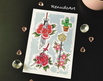 Tattoo Flashset 03 - Final Fantasy FF -