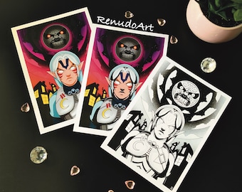 Artprint - Majoras Mask - Fierce Deity Link - Legend of Zelda LoZ - DIN A4 Poster