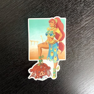 Urbosa Gerudo Warrior - Mirror Effect Sticker - Legend of Zelda LoZ
