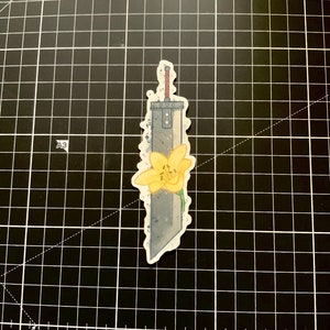Buster Sword - Holographic Sticker - Final Fantasy VII / VIII / IX PS1 weapons