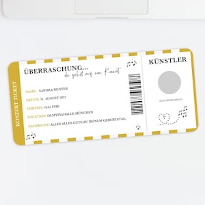 Biglietto concerto personalizzato | Gratta e vinci | 17 colori | Buono per il concerto | Regalo | Sorpresa | Biglietto | Biglietto per il concerto | Natale