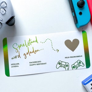 Buono EDIZIONE SPECIALE Videogioco, Gaming Personalizzato | Gratta e vinci | Regalo per giocatori e gamer | Consolle | Buono per giochi per PC