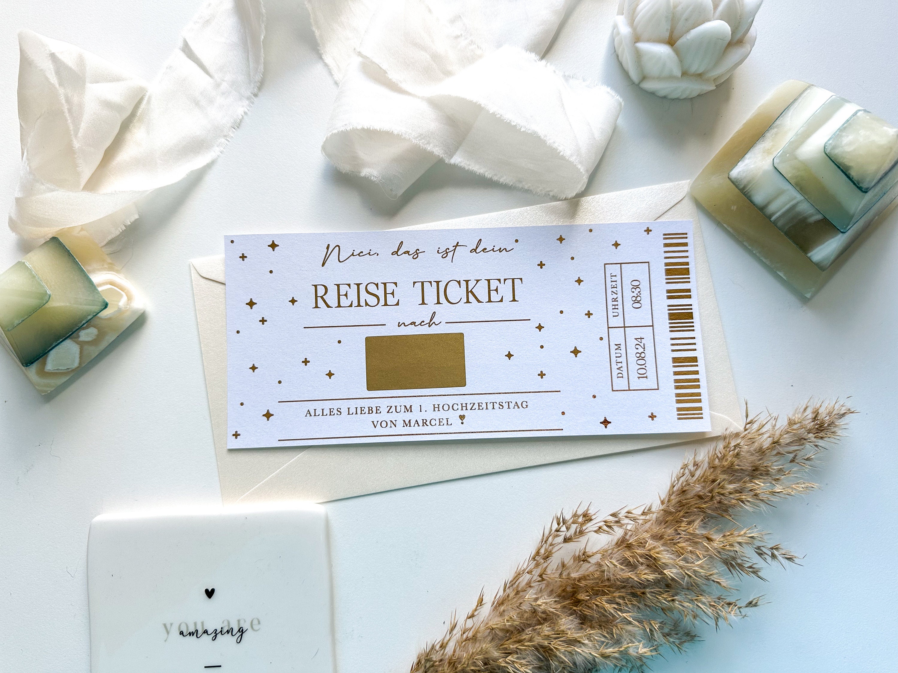AstraGlam Biglietti Regalo Personalizzati Con Adesivi Da Grattare E Buste - Kit Da 6 Per Idee Regalo Creative