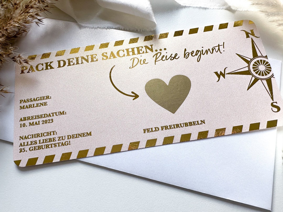 Gutscheinkarte Muttertag 6 Rubbelkarten-Set Für Personalisierte Gutscheine - Mit Goldenen Rubbelherzen Und Umschlägen Rubbelkarten Zum Selber Beschriften