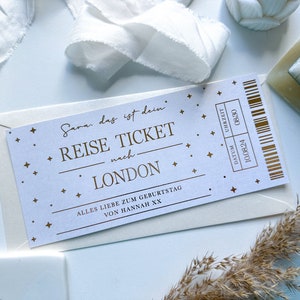 Billet de voyage personnalisable | Destination | Vacances | Bon de voyage | Cadeau croisière | Tour du monde | Cadeau voyage