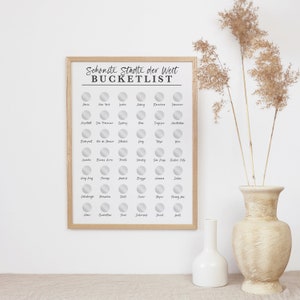 Most beautiful cities in the world: Scratch-off bucket list | Spoon list | Scratch-off field | Travel gift | A3 | Christmas gift | Adventure