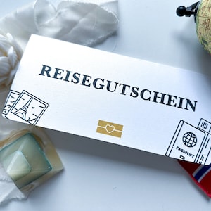 Reisegutschein Personalisiert Perlmuttpapier aufklappbar | 17 Farben | Rubbelkarte | Geschenk Reiseliebhaber | Gutschein Reise| Weihnachten