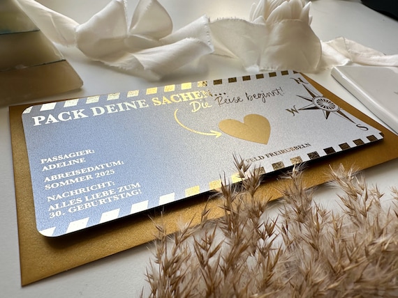 Set Di 3 Biglietti Gratta E Vinci Dorati Con Buste E Adesivi - Idee Regalo Creative