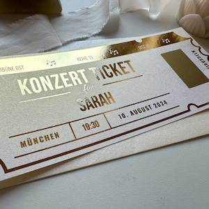 Konzert Ticket Personalisierbar PERLMUTT | Rubbelkarte | Geschenk für Musikliebhaber | Überraschung | Adele | Coldplay | Ed Sheeran