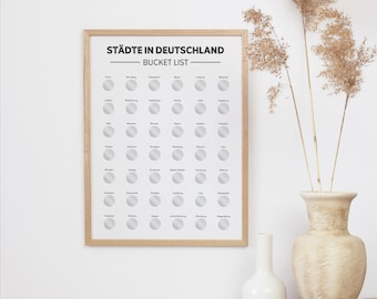 Bucket List - Scratch-off Poster/Map of Germany A3 | Bucket List | Travel Gift • Bucket List • Gifts for Travel Lovers
