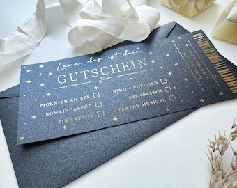 Time instead of things voucher | Personalized BLACK | Gift card | Gift packaging | Gift voucher | Time voucher