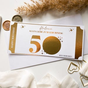 Gutschein zum Geburtstag personalisiert Rubbelfeld • Geburtstagsgeschenk kreativ • Karte für runde Geburtstage • Personalisierte Geschenke