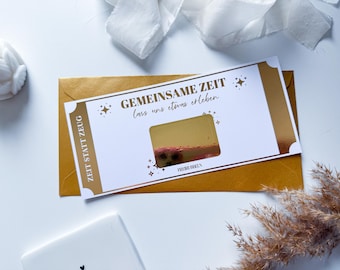 Time instead of stuff voucher - personalized gift • Time instead of stuff card • Voucher to design yourself • Voucher to give away