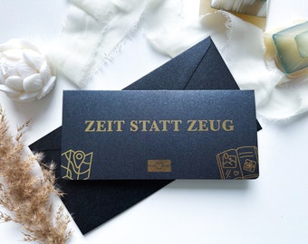 BLACK EDITION voucher Tijd in plaats van spullen Gepersonaliseerd opvouwbaar | kraskaart | Cadeauactiviteit | tijd samen | Kerstmis