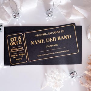 Personalized concert gift voucher - concert ticket, concert ticket packaging, give concert tickets as a gift, concert present, ticket voucher