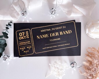 Personalized concert gift voucher - concert ticket, concert ticket packaging, give concert tickets as a gift, concert present, ticket voucher