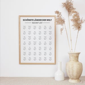 World Countries Bucket List Scratch-Off | Bucket List | Scratch-Off Panels | Travel Gift | A3 Poster | Christmas | Adventure Travel