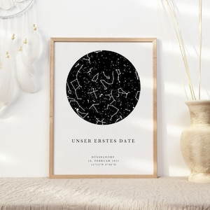 Cartaz de céu estrelado personalizado – presente de mapa estelar • Cartaz personalizado casal • Cartaz de nascimento personalizado • Cartaz de casamento