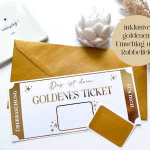Buono personalizzato con adesivo grattabile | Biglietto d'oro, Buono regalo | Buono da compilare autonomamente | idea regalo speciale