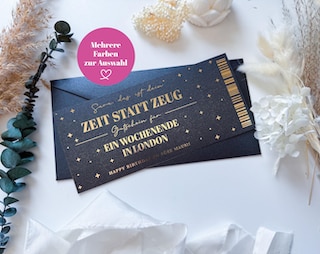 Biglietti Gratta E Vinci D'Oro Per Buoni Regalo Creativi - Set Con 1 Biglietto, Pellicola E Busta, Per Compleanni, Fidanzate, Auguri E Sorprese Personalizzate
