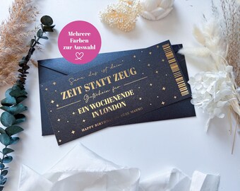 Biglietti Gratta E Vinci D'Oro Per Buoni Regalo Creativi - Set Con 1 Biglietto, Pellicola E Busta, Per Compleanni, Fidanzate, Auguri E Sorprese Personalizzate