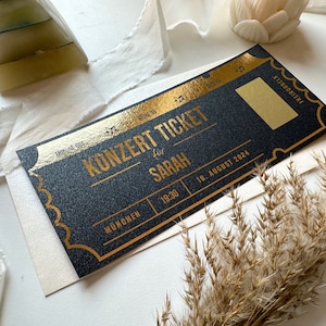 Konzert Ticket Personalisierbar BLACK PERLMUTT | Rubbelkarte | Geschenk für Musikliebhaber | Überraschung | Adele | Coldplay | Ed Sheeran