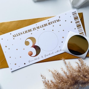 Biglietto di compleanno personalizzato • Regalo per un compleanno importante Campo gratta e vinci • Regalo di compleanno personalizzato • Regali personalizzati