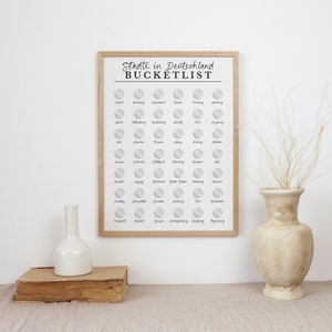 Bucketlist - Krasposter kraskaart Duitsland A3 | Lepellijst | Reiscadeau • Bucketlist • Cadeaus voor reisliefhebbers