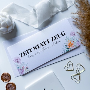 Buono "Tempo invece di cose" – buono personalizzato • Regalo di tempo condiviso • Carta "Tempo invece di cose" • Gratta e vinci da aprire