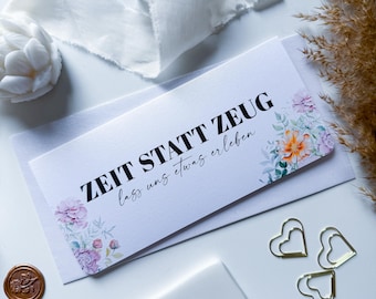 Time instead of things voucher – personalized voucher • Gift of time together • Time instead of things card • Give the gift of time • Time for two