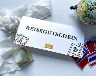 Reisegutschein Personalisiert Perlmuttpapier aufklappbar | 17 Farben | Rubbelkarte | Geschenk Reiseliebhaber | Gutschein Reise| Weihnachten