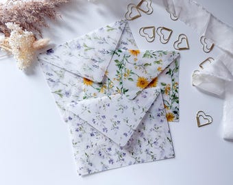 Buste trasparenti Carta da lucido floreale in formato A6 • Buste fatte a mano • Buste da matrimonio, buste stampate