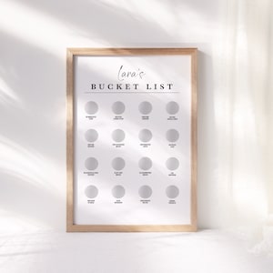 Lista dei desideri personalizzata | Elenco dei cucchiai | Campi gratta e vinci | regalo personalizzato | Poster | Campi gratta e vinci con immagini | Natale