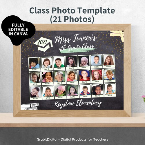 Instant Download Template School Class Photo School Photo - Etsy