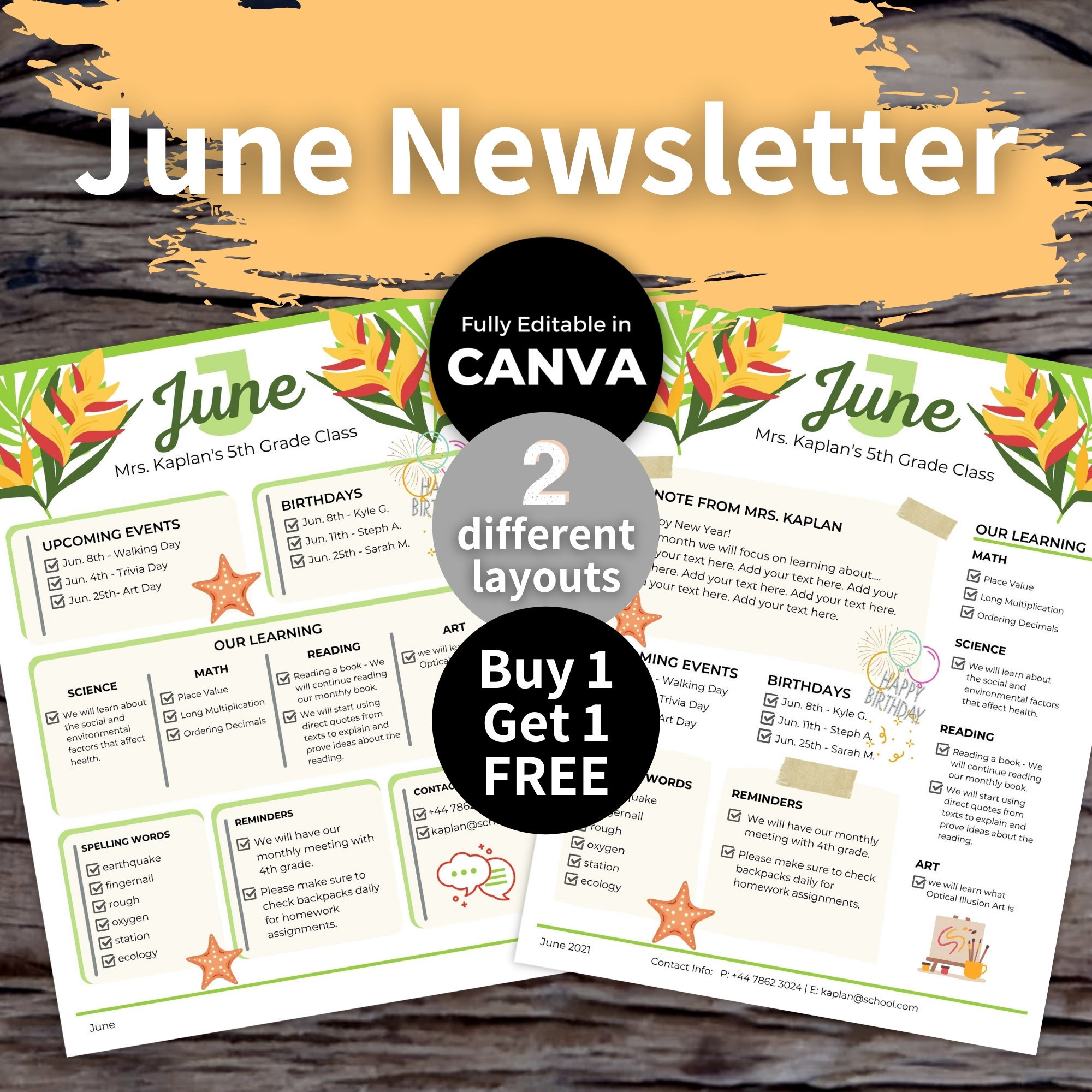 june-classroom-newsletter-template-editable-classroom-etsy-singapore