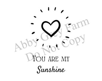 You are my sunshine, heart, simple, png, SVG