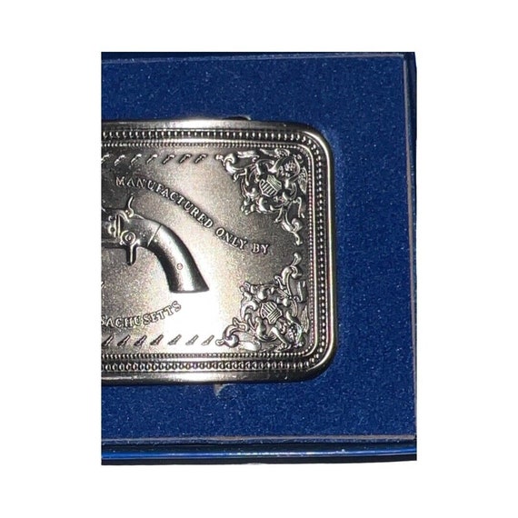 Smith & Wesson Pistol Case Antique Silver Belt Bu… - image 5