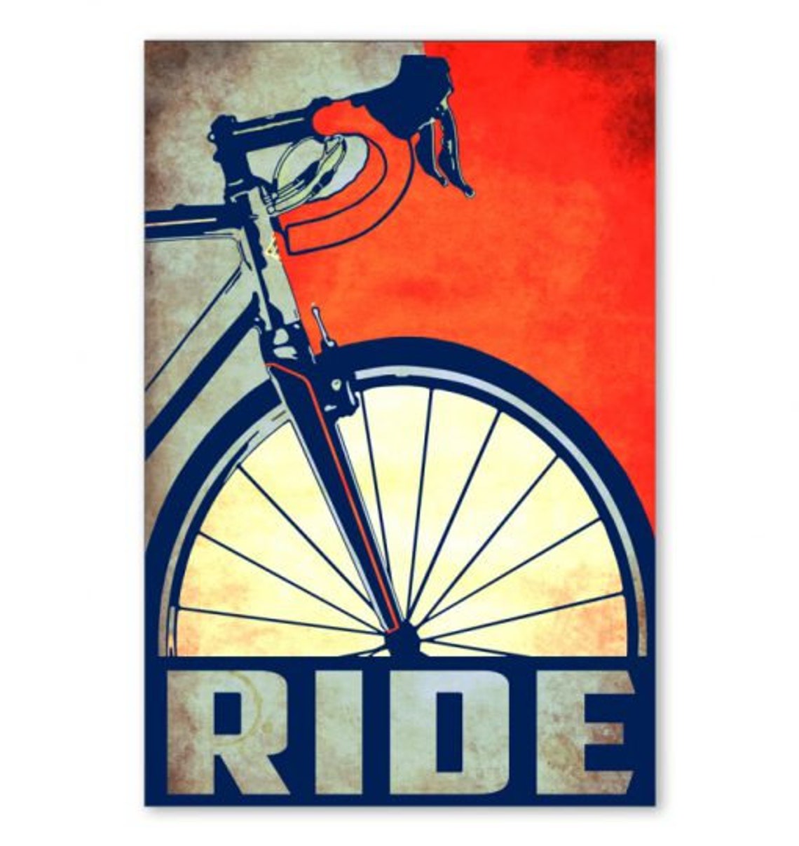Ride Poster Vintage Bicycle Poster | Etsy