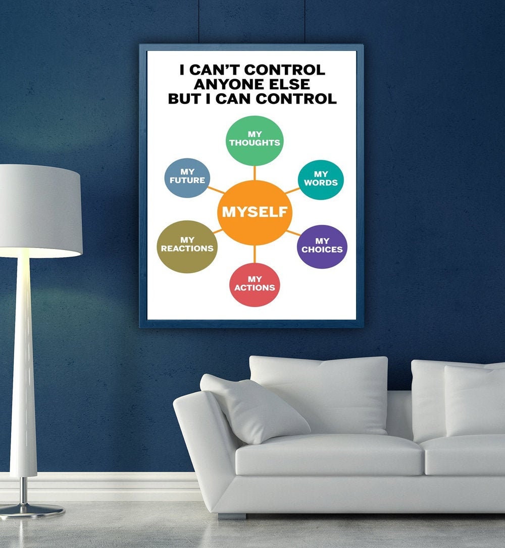 I Can't Control Anyone Else But Myself Poster Etsy