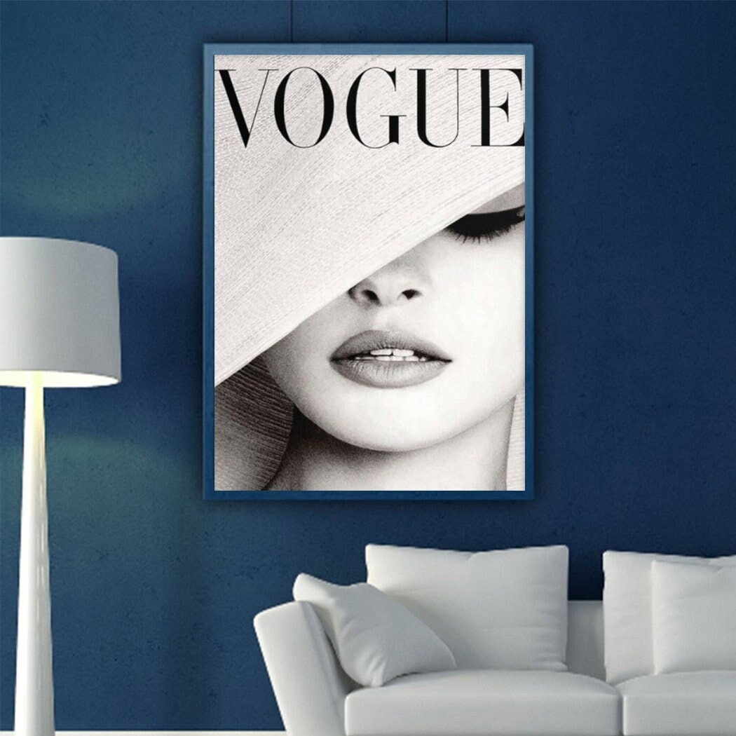 Vogue Black White Decor Poster Etsy