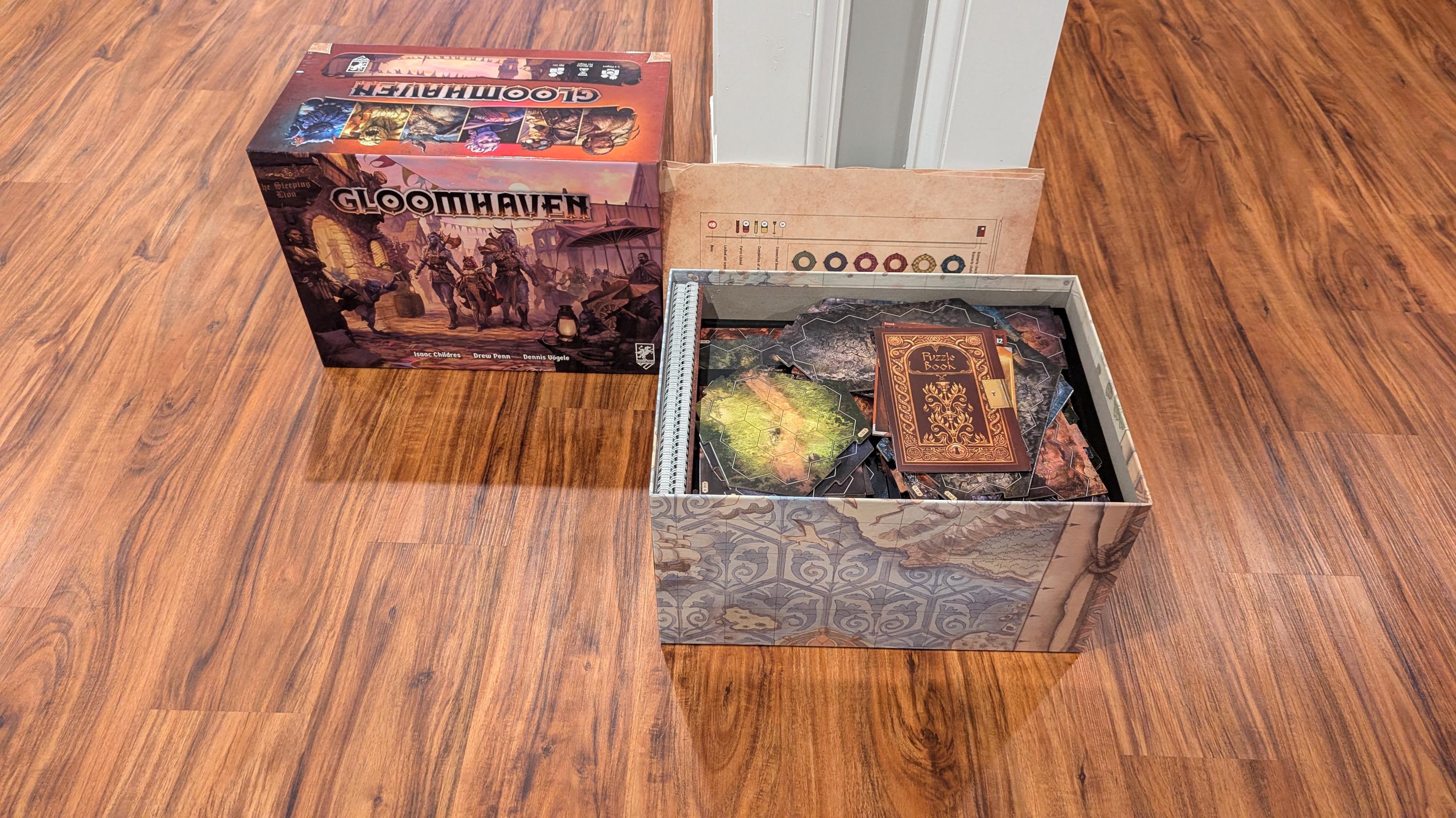 gloomhaven tackle box The Broken Token Game Organizer Compatible with Founders of 1x big card box with 3 spaces for city cards Gloomhaven Organizer Box Insert Set
