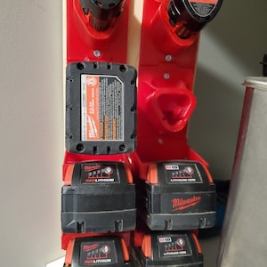 Milwaukee 12v/18v Stackable Battery Wall Storage