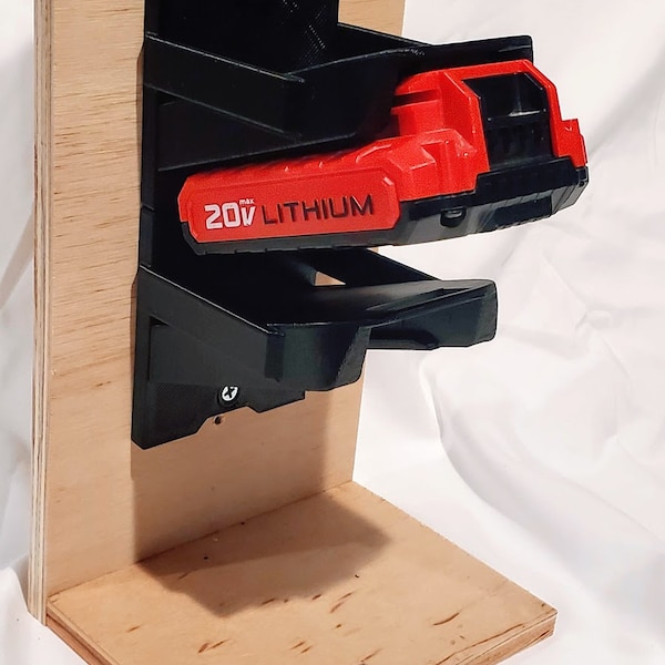 Almacenamiento de pared para batería apilable de 20 V de Porter Cable/Black & Decker