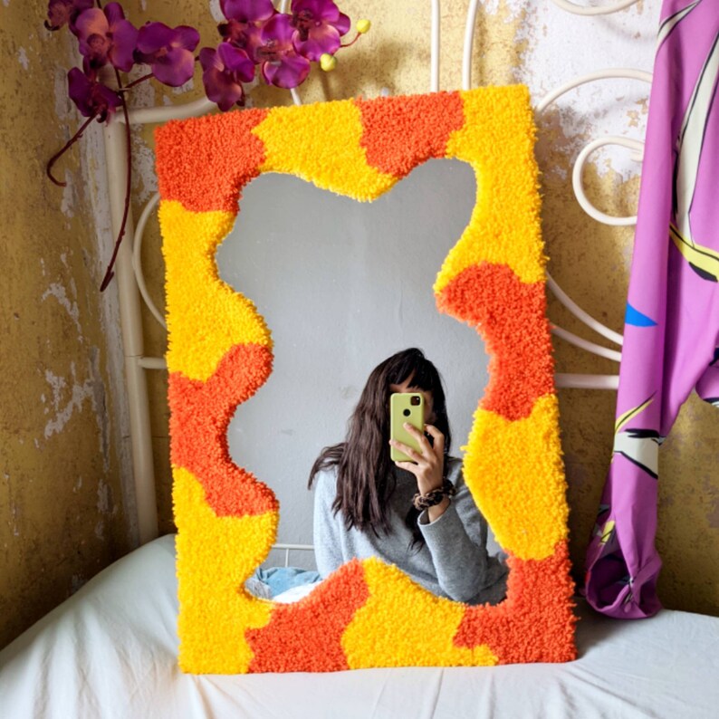 PREORDER Full Length Tufted Mirror Retro Vintage Scandinavian Etsy