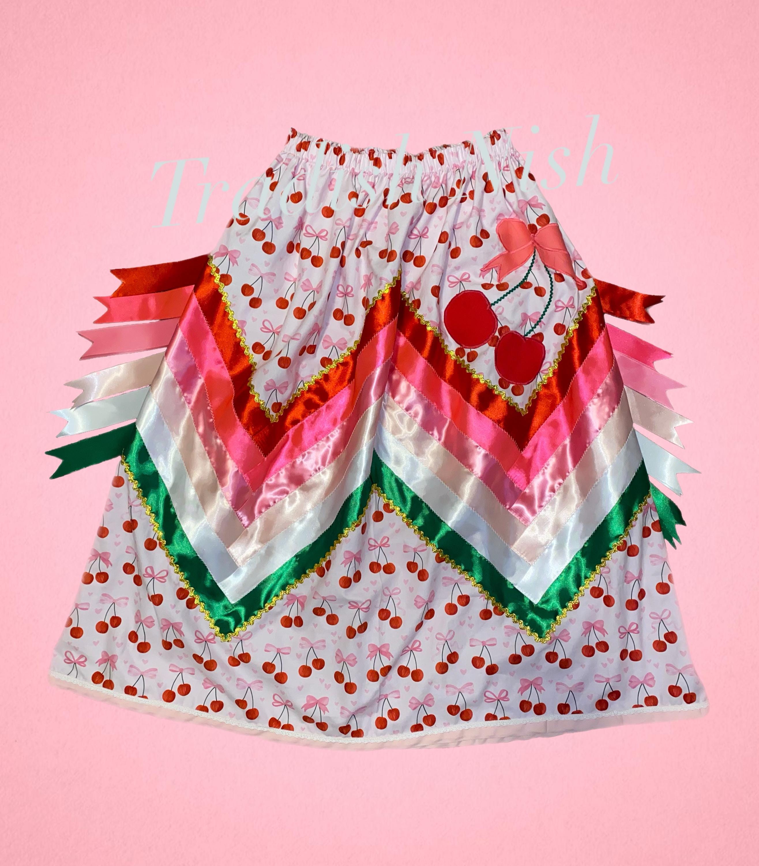 Native American Authentic Women's Pink Cherries and Bows