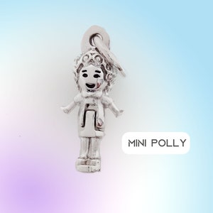 Mini Polly Pocket Pendant/ Handmade Miniature Jewelry/ 90s nostalgic toys/ Kinetic Mini Doll/ Kawaii Vintage Polly Pocket inspired charm