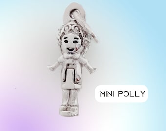 Mini Polly Pocket Pendant/ Handmade Miniature Jewelry/ 90s nostalgic toys/ Kinetic Mini Doll/ Kawaii Vintage Polly Pocket inspired charm